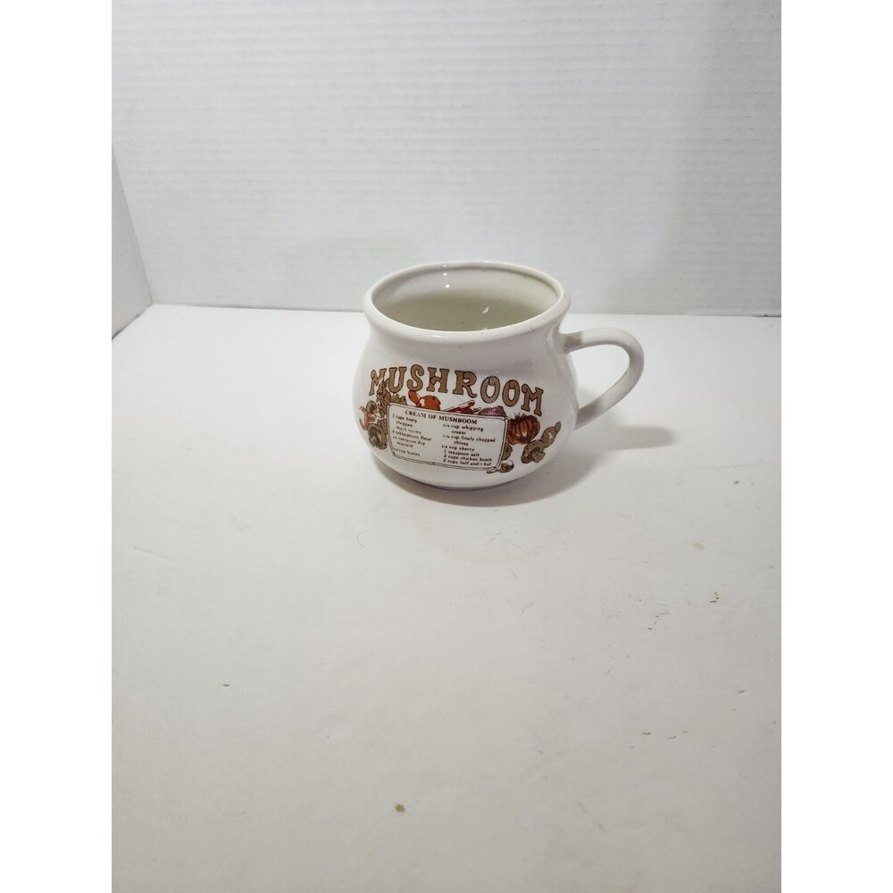 Vintage Mushroom Soup Recipe Coffee Mug Cup Big Drink Bowl